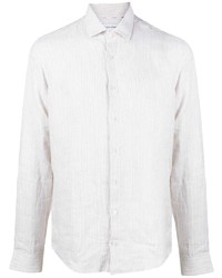 weißes vertikal gestreiftes Langarmhemd von Calvin Klein
