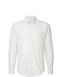 weißes vertikal gestreiftes Langarmhemd von Cerruti 1881