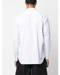 weißes vertikal gestreiftes Langarmhemd von Comme Des Garcons SHIRT