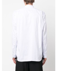 weißes vertikal gestreiftes Langarmhemd von Comme Des Garcons SHIRT