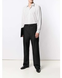 weißes vertikal gestreiftes Langarmhemd von Givenchy