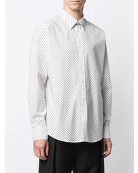 weißes vertikal gestreiftes Langarmhemd von Givenchy