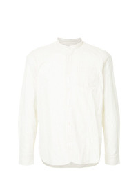 weißes vertikal gestreiftes Langarmhemd von Kent & Curwen