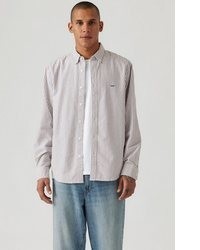 weißes vertikal gestreiftes Langarmhemd von Levi's