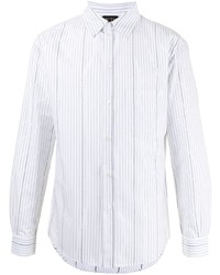 weißes vertikal gestreiftes Langarmhemd von N°21