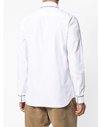 weißes vertikal gestreiftes Langarmhemd von N°21