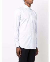 weißes vertikal gestreiftes Langarmhemd von Xacus