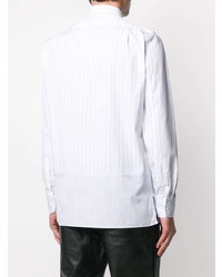 weißes vertikal gestreiftes Langarmhemd von Alexander McQueen