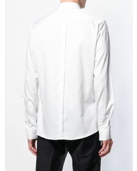 weißes vertikal gestreiftes Langarmhemd von Les Hommes