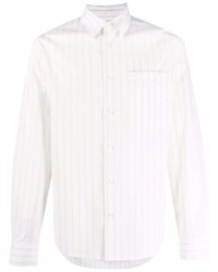 weißes vertikal gestreiftes Langarmhemd von Sandro Paris