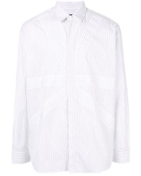 weißes vertikal gestreiftes Langarmhemd von Stella McCartney