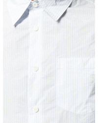 weißes vertikal gestreiftes Langarmhemd von Prada