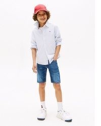 weißes vertikal gestreiftes Langarmhemd von Tommy Hilfiger