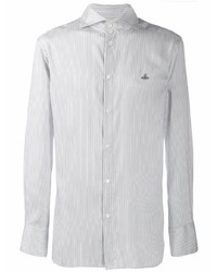 weißes vertikal gestreiftes Langarmhemd von Vivienne Westwood
