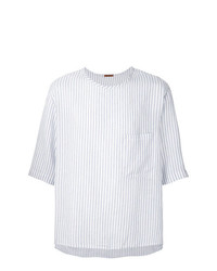 weißes vertikal gestreiftes T-Shirt mit einem Rundhalsausschnitt von Barena