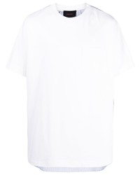 weißes vertikal gestreiftes T-Shirt mit einem Rundhalsausschnitt von Simone Rocha