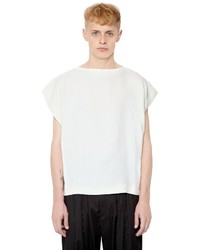 weißes vertikal gestreiftes T-shirt