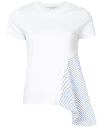 weißes vertikal gestreiftes T-shirt von Stella McCartney