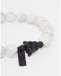 weißes Perlen Armband von Icon Brand