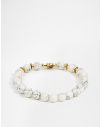 weißes Perlen Armband von Reclaimed Vintage