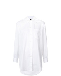 weißes verziertes Businesshemd von Simone Rocha