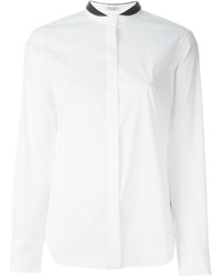 weißes verziertes Hemd von Brunello Cucinelli