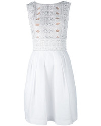 weißes verziertes Kleid von Alberta Ferretti