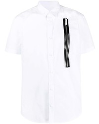 weißes verziertes Kurzarmhemd von DSQUARED2