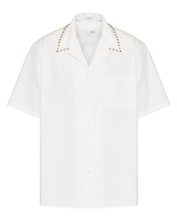 weißes verziertes Kurzarmhemd von Valentino Garavani