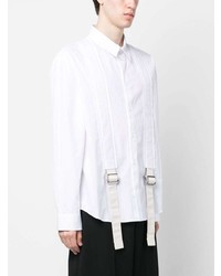 weißes verziertes Langarmhemd von Simone Rocha