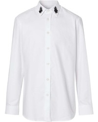 weißes verziertes Langarmhemd von Burberry