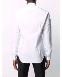 weißes verziertes Langarmhemd von Versace