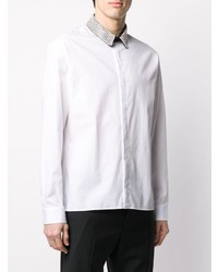 weißes verziertes Langarmhemd von Haider Ackermann