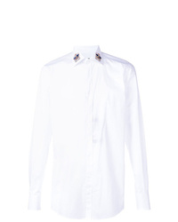 weißes verziertes Langarmhemd von Dolce & Gabbana