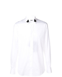 weißes verziertes Langarmhemd von Dolce & Gabbana
