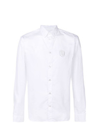 weißes verziertes Langarmhemd von Frankie Morello
