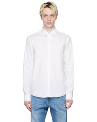weißes verziertes Langarmhemd von Hugo