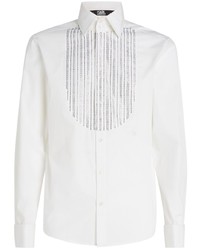 weißes verziertes Langarmhemd von Karl Lagerfeld