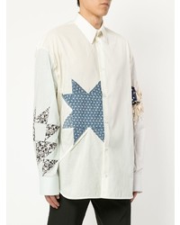 weißes verziertes Langarmhemd von Calvin Klein 205W39nyc