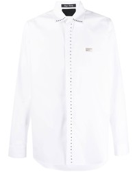 weißes verziertes Langarmhemd von Philipp Plein