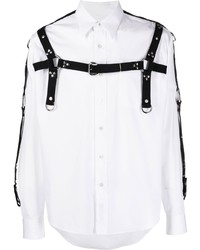 weißes verziertes Langarmhemd von Roberto Cavalli