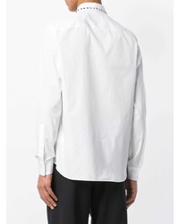 weißes verziertes Langarmhemd von Valentino