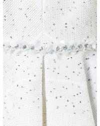 weißes verziertes Paillettenkleid von Talbot Runhof