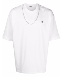 weißes verziertes T-Shirt mit einem Rundhalsausschnitt von Ambush
