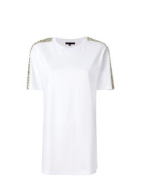 weißes verziertes T-Shirt mit einem Rundhalsausschnitt von Amen