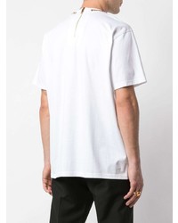 weißes verziertes T-Shirt mit einem Rundhalsausschnitt von Burberry