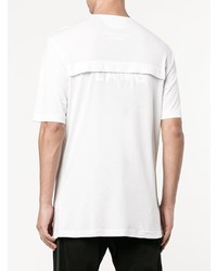 weißes verziertes T-Shirt mit einem Rundhalsausschnitt von Helmut Lang