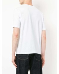 weißes verziertes T-Shirt mit einem Rundhalsausschnitt von CK Calvin Klein