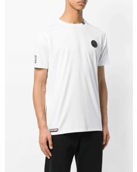 weißes verziertes T-Shirt mit einem Rundhalsausschnitt von Plein Sport