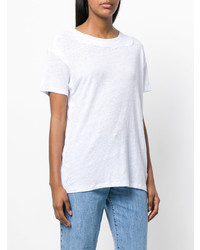 weißes verziertes T-Shirt mit einem Rundhalsausschnitt von IRO